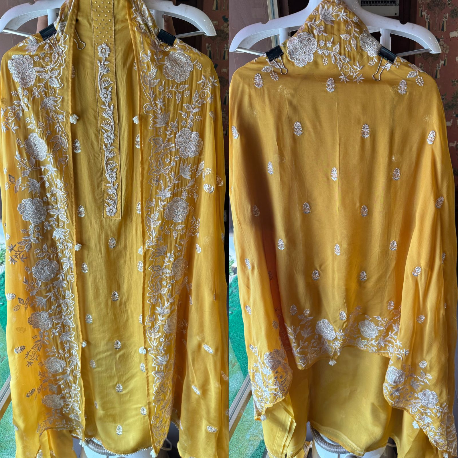 Soft organza Unstitched Suit